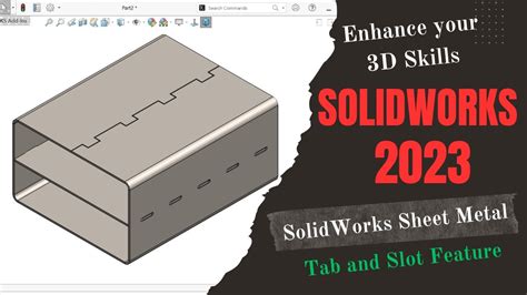 solidworks add sheet metal tab|solidworks tab and slot tool.